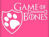 Game of Bones Bandana Scarf in 3 colors Black,Pink or White - Daisey's Doggie Chic