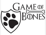 Game of Bones Bandana Scarf in 3 colors Black,Pink or White - Daisey's Doggie Chic