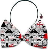 Gentlemen Night Out - Fun Party Themed Bowtie 2-Pack set with Charm Accessory for Dogs or Cats - Daisey's Doggie Chic
