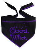 Good Witch Bad Witch Reversible Scarf in color Black/Purple - Daisey's Doggie Chic