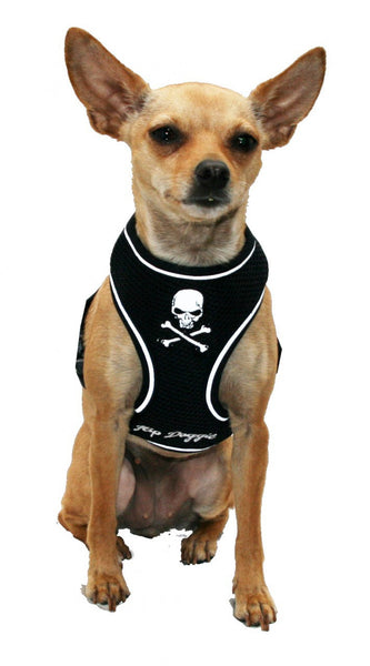 Hip Doggie Black Skull Mesh Choke-Free Halter Harness – Daisey's Doggie Chic