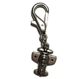 Propeller Airplane Clip Charm in color Silvertone - Daisey's Doggie Chic