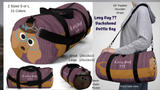 Exclusive Pet Art Duffel Bag - Long Day - Dachshund Spectacle Stripes - Dog Theme Bag - 2 Sizes S or L - personalize - Daisey's Doggie Chic