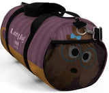 Exclusive Pet Art Duffel Bag - Long Day - Dachshund Spectacle Stripes - Dog Theme Bag - 2 Sizes S or L - personalize - Daisey's Doggie Chic