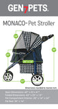 Monaco Pet Stroller  - available in 2 color patterns - Blue or Black - Gen7Pet - Daisey's Doggie Chic