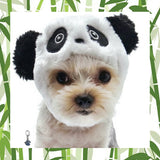 Plush Panda Bear Hat for Dogs - Sizes XS to XL - Daisey's Doggie Chic