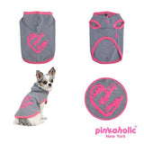 Pinkaholic NY "Harper Pinka" Hooded Knit T-Shirt in Hot Pink Stripe - Daisey's Doggie Chic