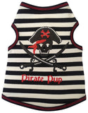 Pirate Pup Tank Top in 2 colors Black/Red or Pink/Black - Daisey's Doggie Chic