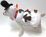 Snowman - Winter Wonderland Themed Dog's Costume - in White - Daisey's Doggie Chic