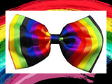 Rainbow Bow Tie and Paw Button Pin set for Dogs - Daisey's Doggie Chic