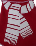 Cozy Holiday Fleece Red/White Scarf Pullover Tank - Daisey's Doggie Chic