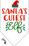 Christmas Holiday Party Bandana Scarf Set with Themed Charm Accessory - Variety of Fun Themes - Daisey's Doggie Chic