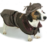 Deluxe Sherlock Bones (Holmes) Tweed Costume Coat with Hat - Daisey's Doggie Chic