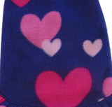 Cozy Fleece Raining Hearts Pullover Ruffled Skirt Tank Dress - in Purple Multi - Daisey's Doggie Chic