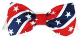 American Flag Stars and Stripes Bow Tie and Dress-up Shirt Collar With Pin - Daisey's Doggie Chic