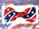 American Flag Stars and Stripes Bow Tie and Dress-up Shirt Collar With Pin - Daisey's Doggie Chic