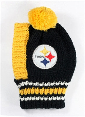 Pittsburgh STEELERS NFL Official Licensed Ski Hat for Dogs in color Black/Yellow - Daisey's Doggie Chic