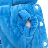 Cute Plush Blue Furry Space Alien Character Costume Pajama Coat for Dogs - Color Blue in 5 Sizes - Daisey's Doggie Chic