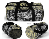 Exclusive Pet Art Duffel Bag - The Many Faces of Dogs with Name List Contrast - Sizes Small or Large - Choice of Color - personalize - Daisey's Doggie Chic