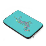 Laptop Sleeve Case - Dachshund Long on LOVE - Color Tahiti Blue - Personalize Free - Daisey's Doggie Chic
