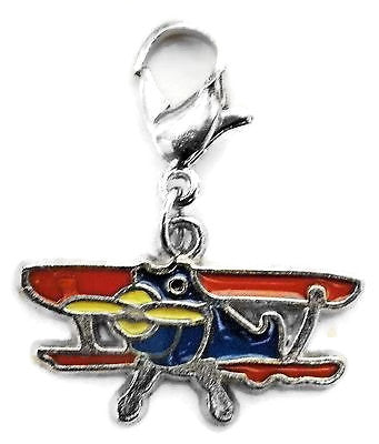 Propeller Airplane Colorful Clip Charm in color Multi - Daisey's Doggie Chic