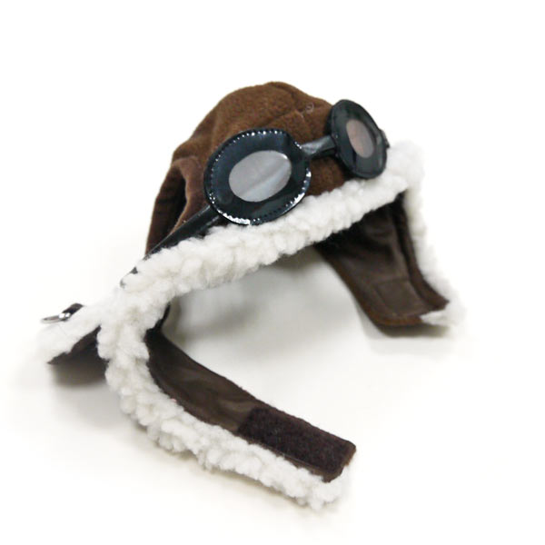 Aviator Hat with Goggles and Themed Charm for Dogs
