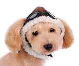 Aviator Hat with Goggles and Themed Charm for Dogs - Daisey's Doggie Chic