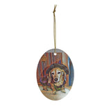 Dasiey's Wicked Cute Ceramic Ornament - Custom made from Photo - Choice of Circle, Oval, Star or Heart - Daisey's Doggie Chic