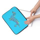 Laptop Sleeve Case - Dachshund Long on LOVE - Color Bright Blue - Personalize Free - Daisey's Doggie Chic