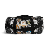 Exclusive Pet Art Duffel Bag - Jazzy Notes Dogs Dance to Their Own Beat Collage- 2 Sizes S or L - personalize - Daisey's Doggie Chic