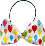 Comics & Balloons  - Fun Party Themed Bowtie 2-Pack set with Charm Accessory for Dogs or Cats - Daisey's Doggie Chic