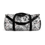 Exclusive Pet Art Duffel Bag - Black White Patchwork Dogs with Cutesy Names - Sizes S or L - personalize - Daisey's Doggie Chic