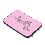 Laptop Sleeve Case - Dachshund Long on LOVE - Color Bubblegum Pink - Personalize Free - Daisey's Doggie Chic