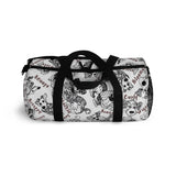 Exclusive Pet Art Duffel Bag - Black White Patchwork Dogs with Cutesy Names - Sizes S or L - personalize - Daisey's Doggie Chic