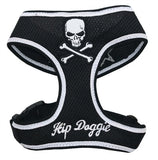 Black "Skull" Mesh Choke-Free Halter Harness - Daisey's Doggie Chic