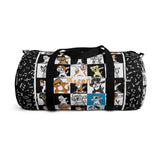 Exclusive Pet Art Duffel Bag - Jazzy Notes Dogs Dance to Their Own Beat Collage- 2 Sizes S or L - personalize - Daisey's Doggie Chic