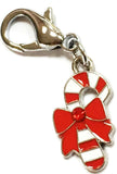 Naughty or Nice Reversible Holiday Scarf with Clip on Charm - color Red/Green - Daisey's Doggie Chic