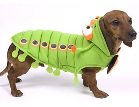 Speckled Green Caterpillar Costume Suit for Dogs - Daisey's Doggie Chic