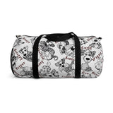 Exclusive Pet Art Duffel Bag - Black White Patchwork Dogs with Cutesy Names - Sizes S or L - personalize - Daisey's Doggie Chic