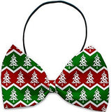Christmas Wrap - Holiday Themed Bowtie 2-Pack set with Charm Accessory for Dogs or Cats - Daisey's Doggie Chic