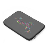 Laptop Sleeve Case - Dachshund Long on LOVE - Color Charcoal Gray - Personalize Free - Daisey's Doggie Chic