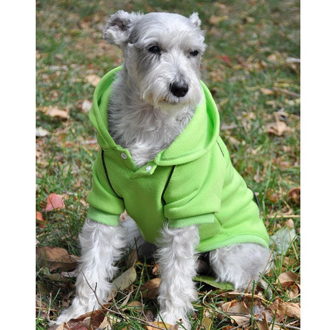 Fleece Lined Sport Sweatshirt Hoodie for Dogs in Color Lime Green - Daisey's Doggie Chic