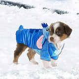 Cute Plush Blue Furry Space Alien Character Costume Pajama Coat for Dogs - Color Blue in 5 Sizes - Daisey's Doggie Chic