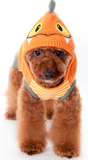 Scaly Dragon Themed Hoodie Sweater in Color Pumpkin - Daisey's Doggie Chic