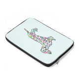 Laptop Sleeve Case - Dachshund Long on LOVE - Color Spa Blue - Personalize Free - Daisey's Doggie Chic
