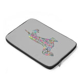 Laptop Sleeve Case - Dachshund Long on LOVE - Color Gray - Personalize Free - Daisey's Doggie Chic