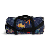 Exclusive Child Art Duffel Bag Under the Sea shown in NAVY Blue Gym Bag - Choice of Color & Size - personalize - Daisey's Doggie Chic