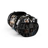 Exclusive Pet Art Duffel Bag - Jazzy Notes Dogs Dance to Their Own Beat Collage- 2 Sizes S or L - personalize - Daisey's Doggie Chic