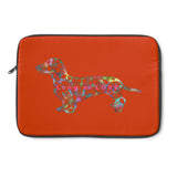 Laptop Sleeve Case - Dachshund Long on LOVE - Color Burnt Sienna - Personalize Free - Daisey's Doggie Chic