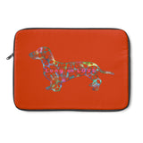 Laptop Sleeve Case - Dachshund Long on LOVE - Color Burnt Sienna - Personalize Free - Daisey's Doggie Chic